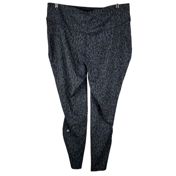 Lululemon Base Pace High Rise Running Tight Camo Deep Coal Women's Size 18 EUC - Picture 4 of 9
